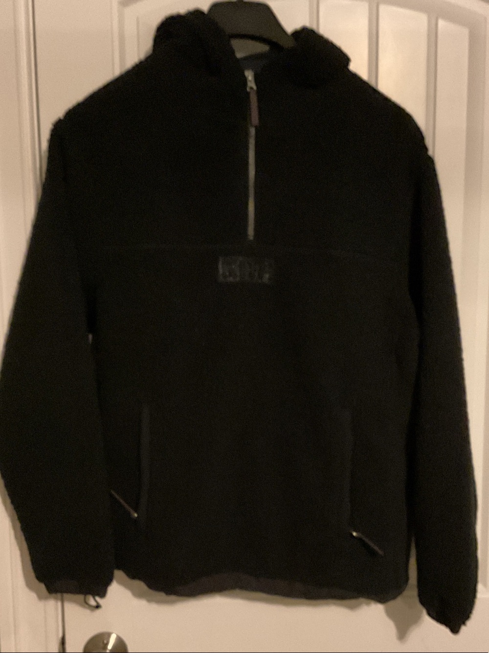 Kith kids Black Sherpa Half-Zip Hoodie